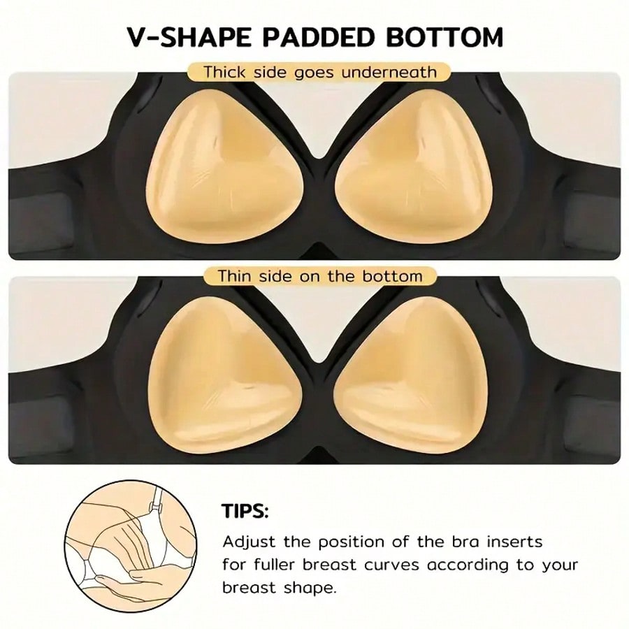 Backless Bra Sticky - Bra Push-Up Perekat Dua Sisi, Bantalan